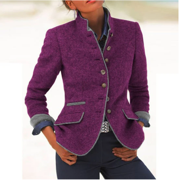 Valery | Strickjacke mit Hohem Kragen