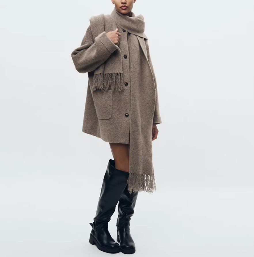 Jodie | Strickjacke mit Schal