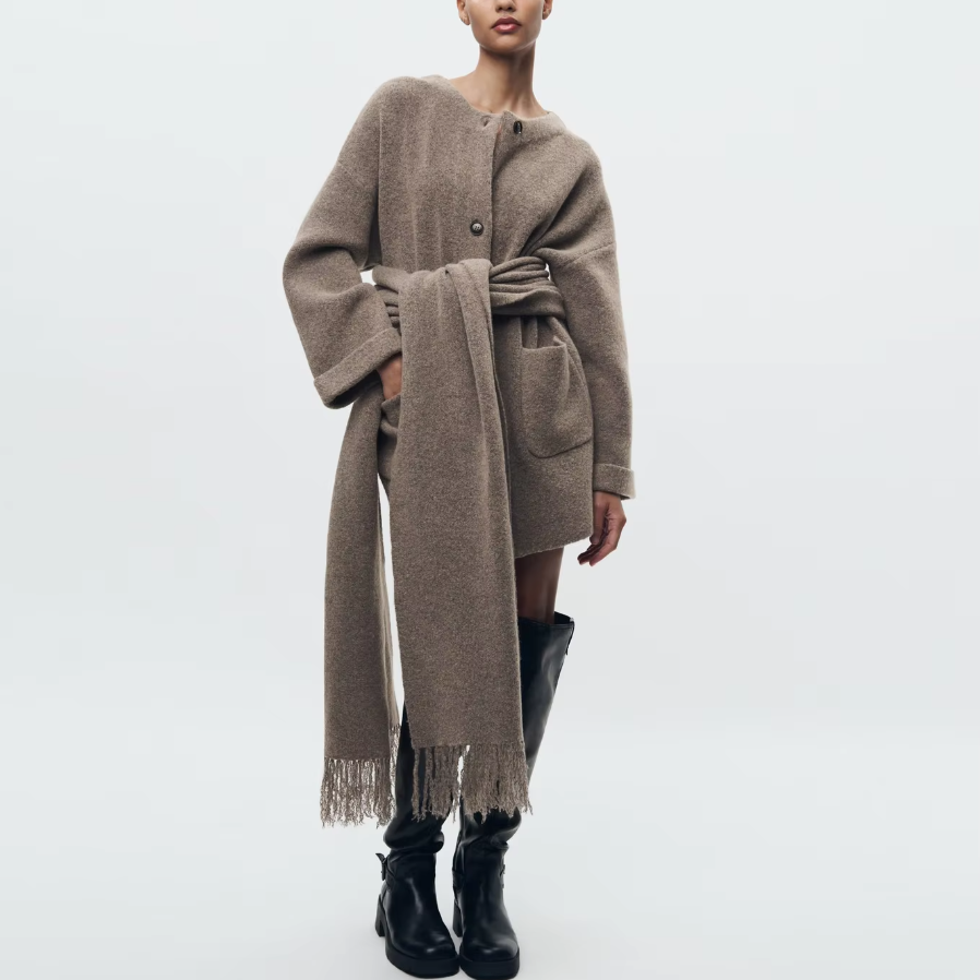 Jodie | Strickjacke mit Schal