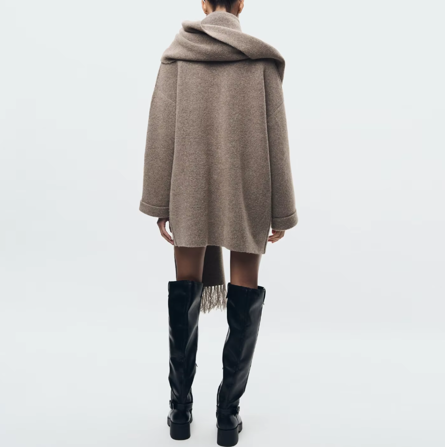 Jodie | Strickjacke mit Schal