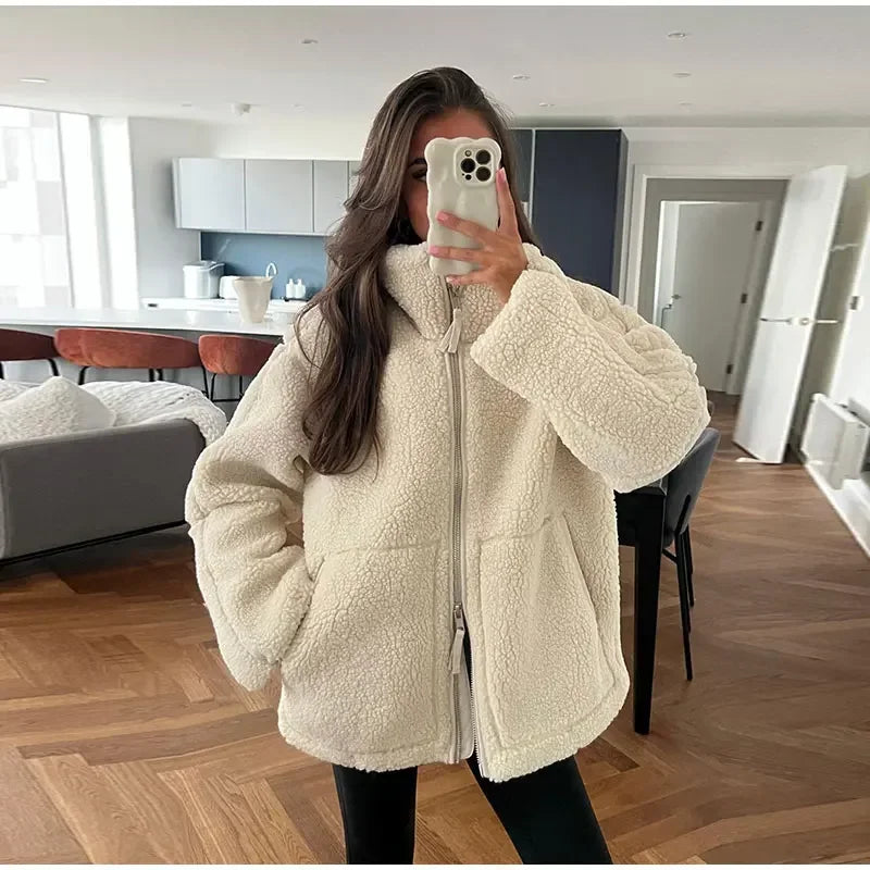 Mystique & Co™ Teddy Jacke Gepolstert Gemütlich