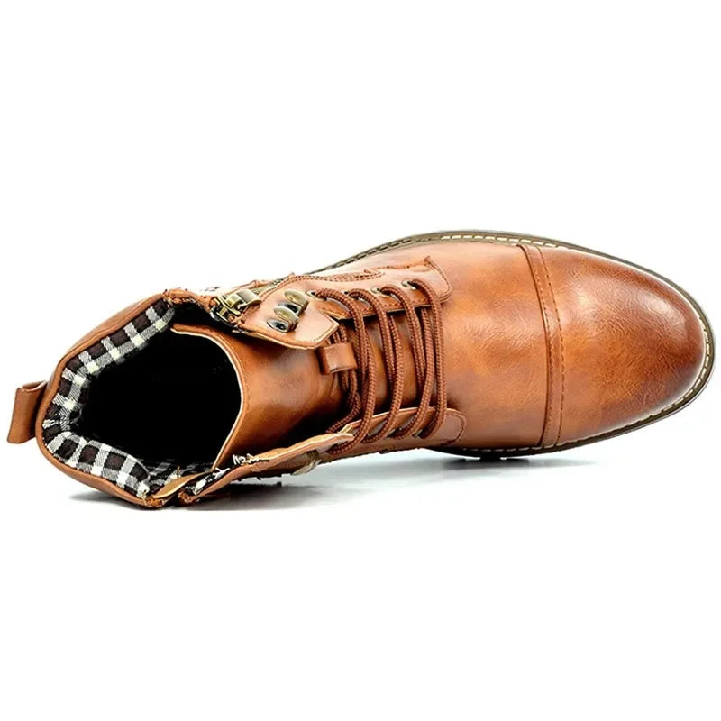 Phoenix | Leder-Schnürstiefeletten