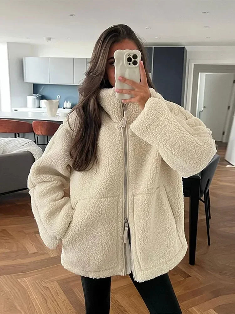 Mystique & Co™ Teddy Jacke Gepolstert Gemütlich