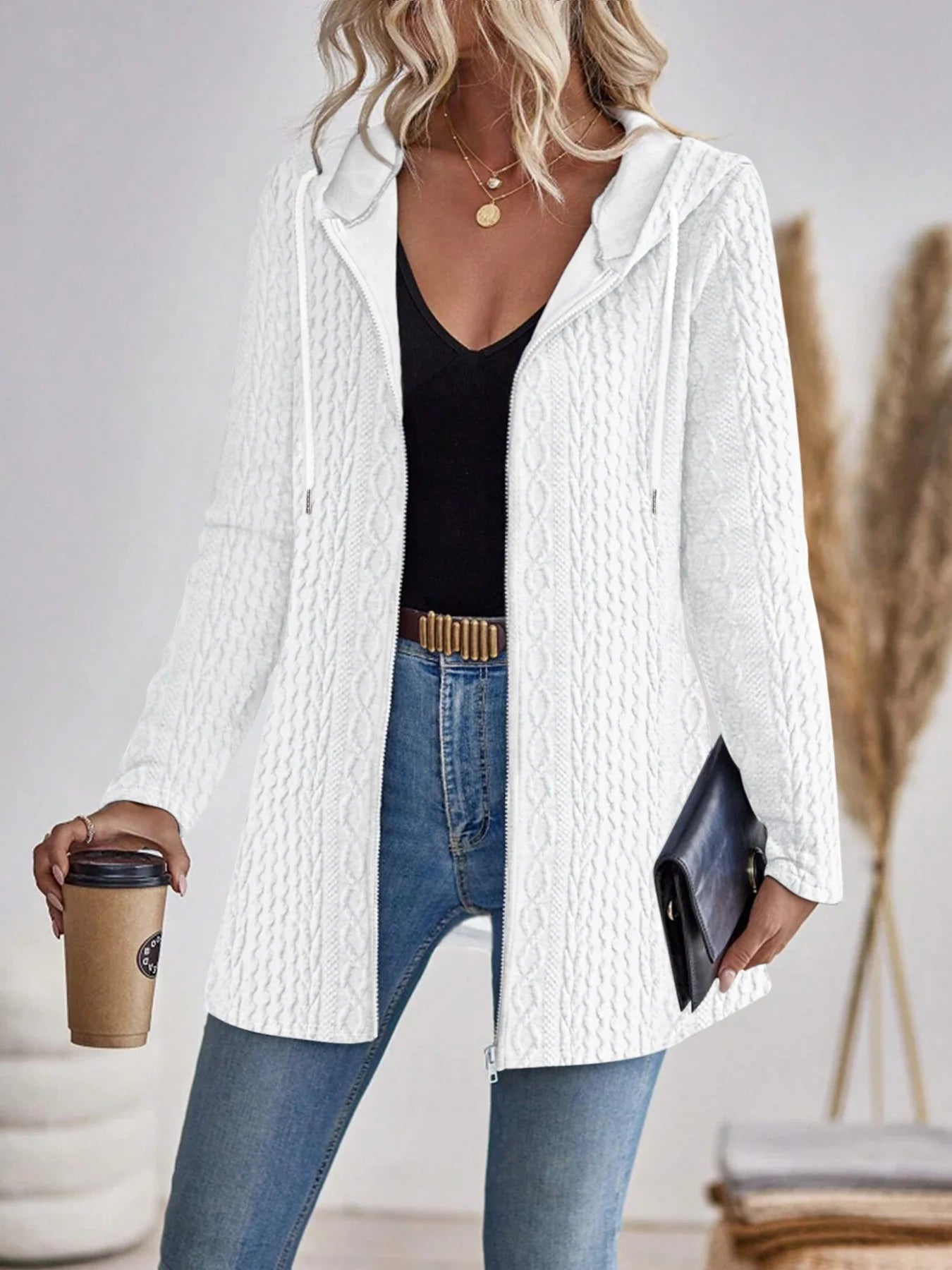Sharmaine | Elegante Jacke mit Kapuze