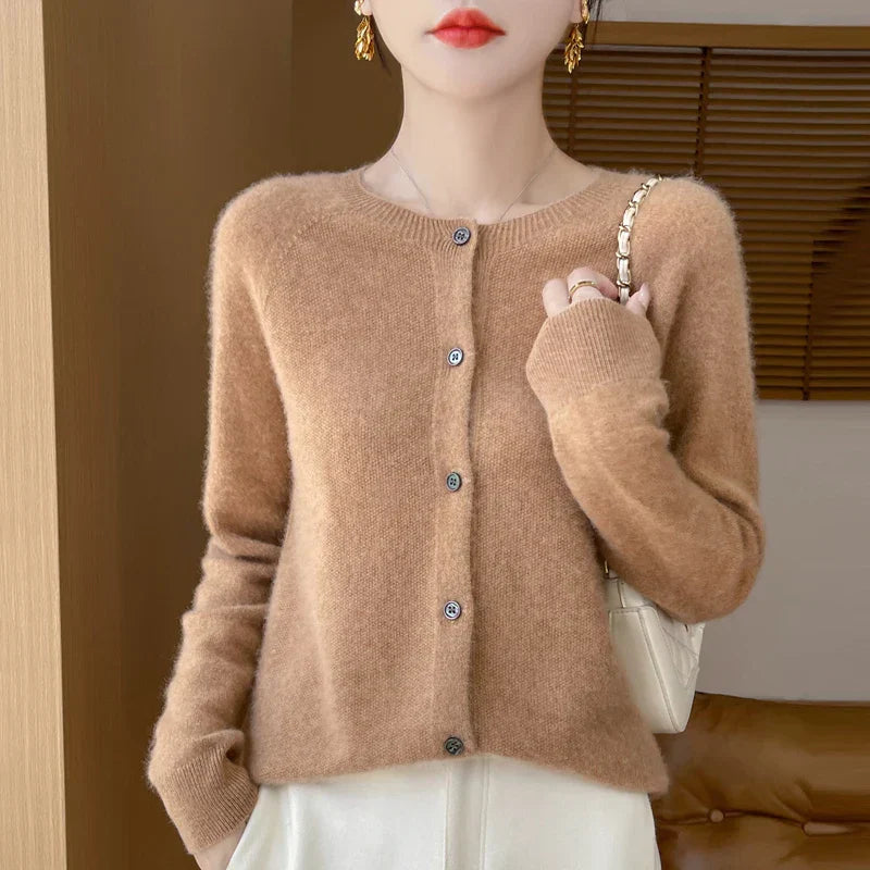Aline - Gemütliche Kaschmir-Strickjacke