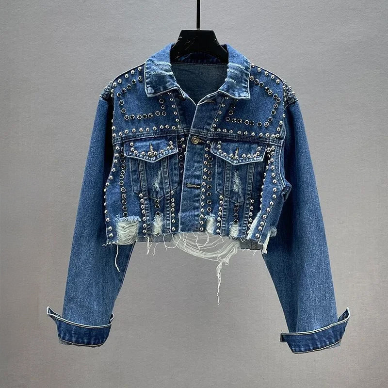 Sofia Amoretti Nieten Denim Jacke