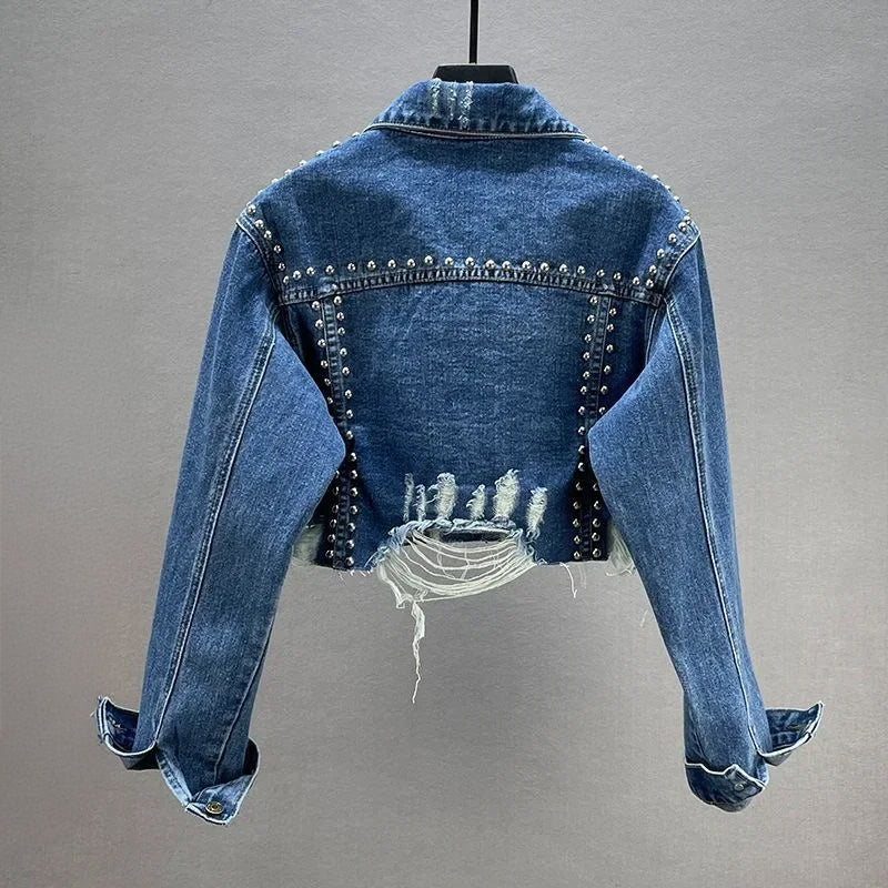 Sofia Amoretti Nieten Denim Jacke