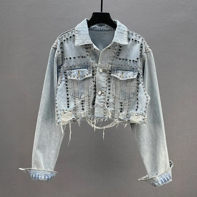 Sofia Amoretti Nieten Denim Jacke