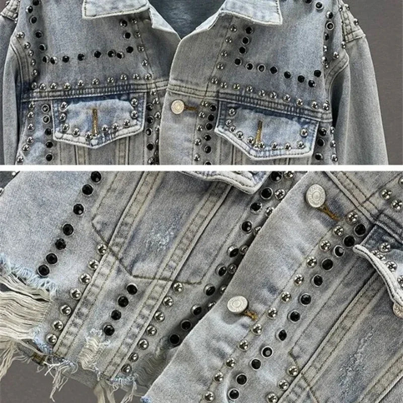 Sofia Amoretti Nieten Denim Jacke