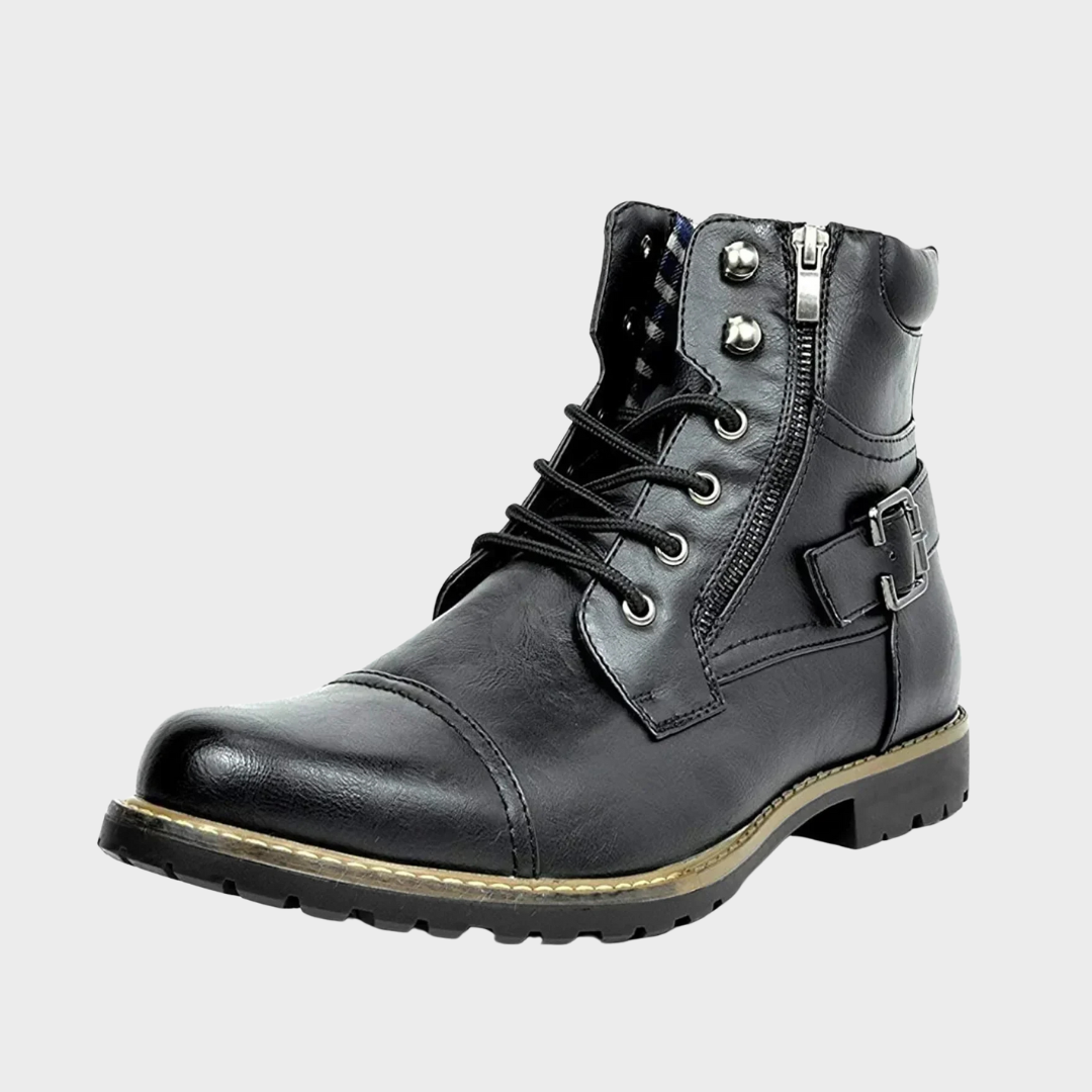 Phoenix | Leder-Schnürstiefeletten