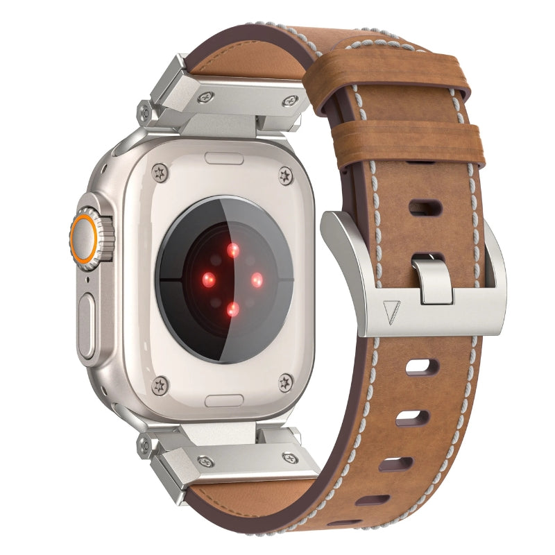 Titanium Echtleder Apple Watch Armband