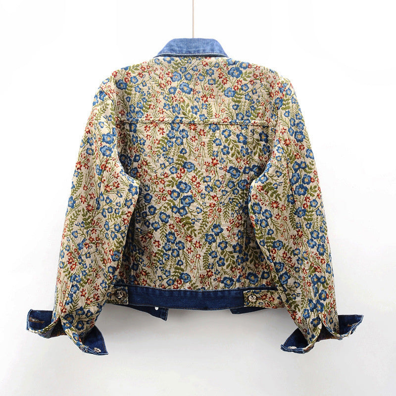 Valentina Rossi Blumen Denimjacke