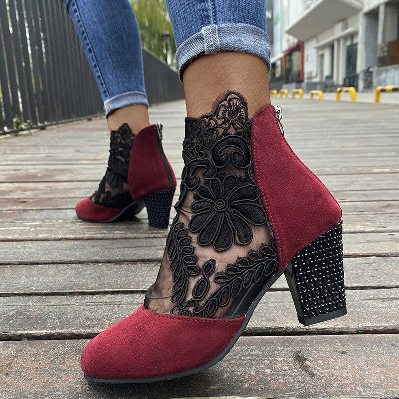 JOLIE™ - Schicke Spitzen-Stiefeletten mit Absatz
