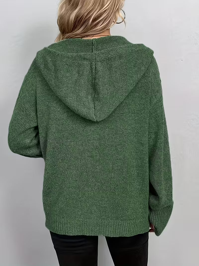 Karalina™ | Strickcardigan mit Zopfmuster und Knopfleiste