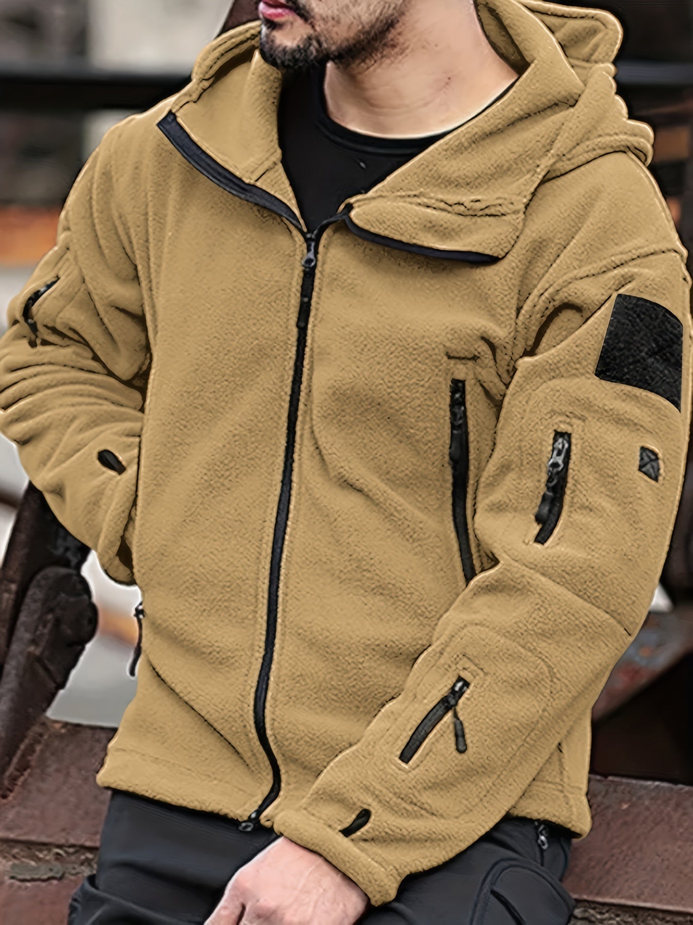 Rosendo – Langärmeliger Kapuzenpullover mit Taschen