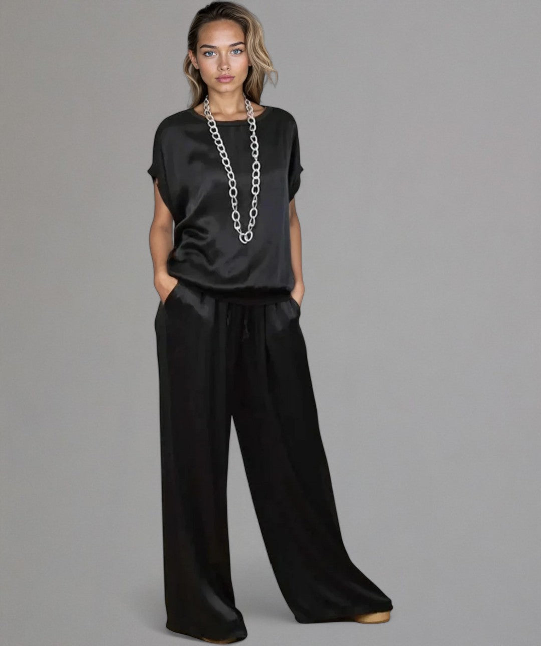 Tharah | Damen-Set mit satinartiger Textur