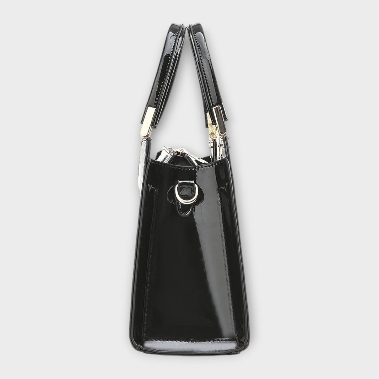 Olivia – Glänzende Handtasche mit Krokodilmuster