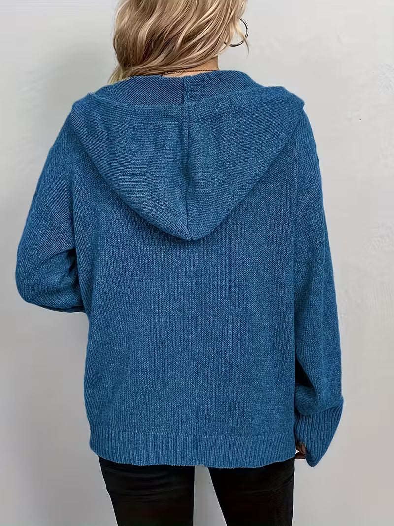 Karalina™ | Strickcardigan mit Zopfmuster und Knopfleiste