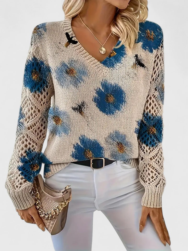 Aurelia – Eleganter Floral-Pullover