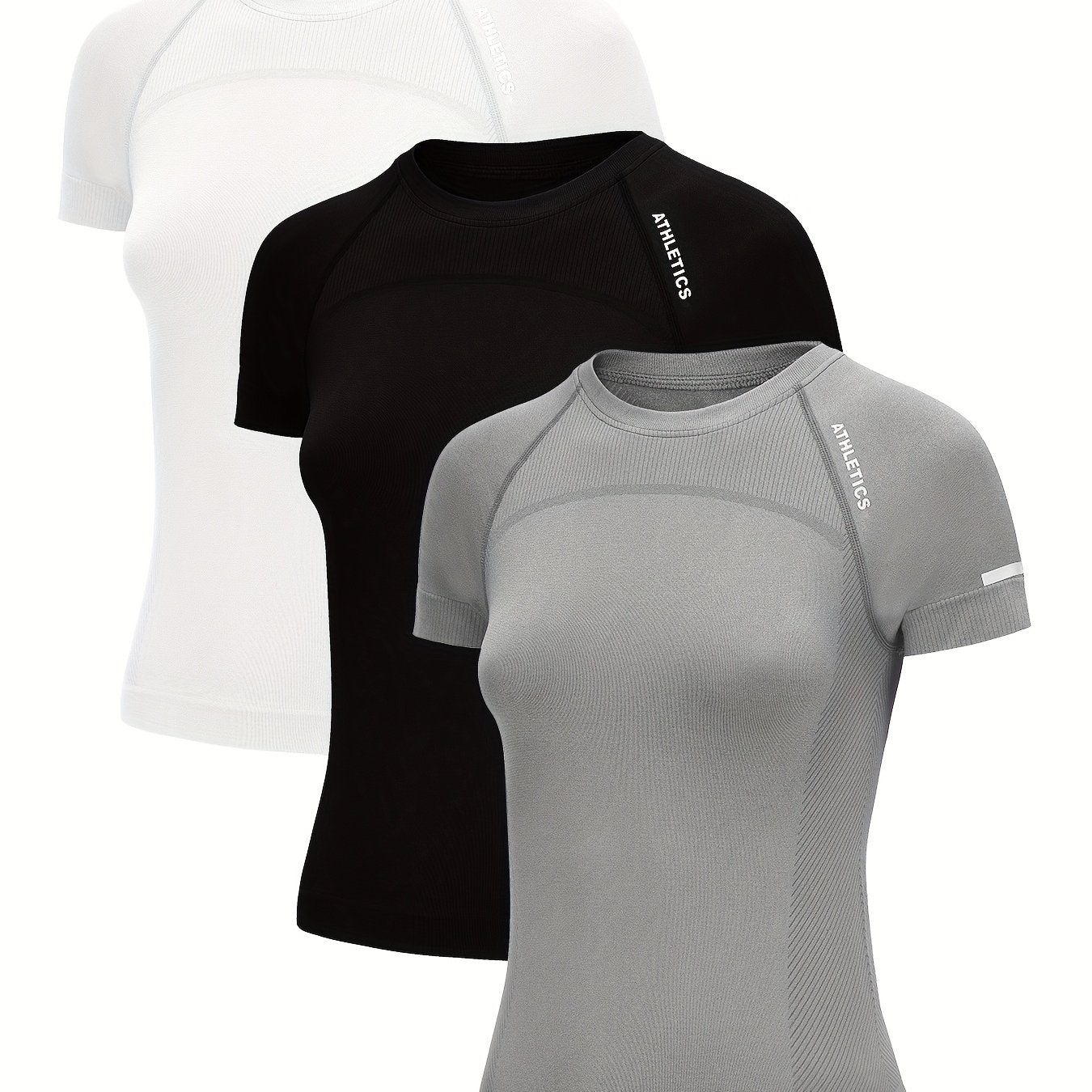 Active Flow Damen Sport T-Shirt Set (3er Pack)