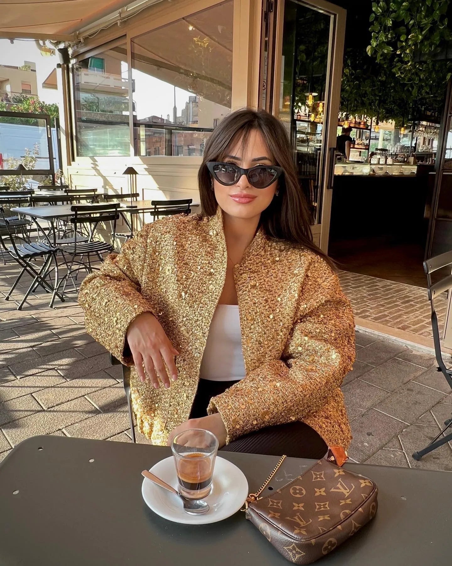 Eva | Jacke mit Perlenrand