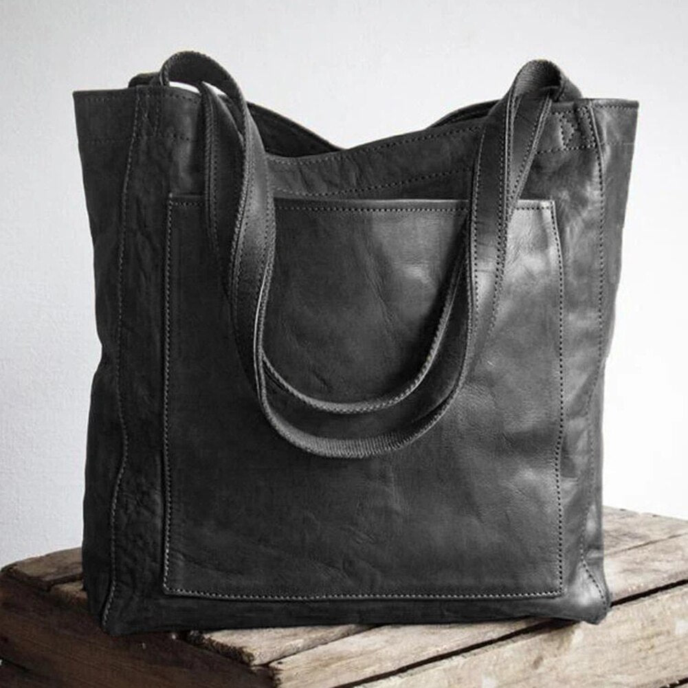 Rosa | Geräumige Leder-Tote-Tasche