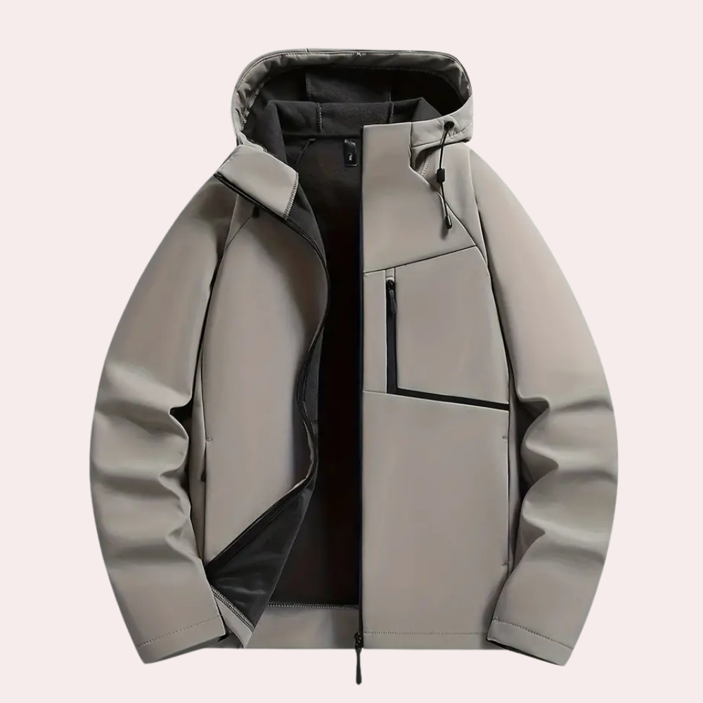 Herren Winter-Cordjacke mit Knopfleiste und isolierendem Innenfutter
