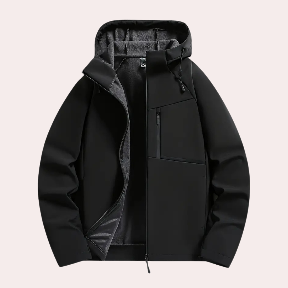 Herren Winter-Cordjacke mit Knopfleiste und isolierendem Innenfutter