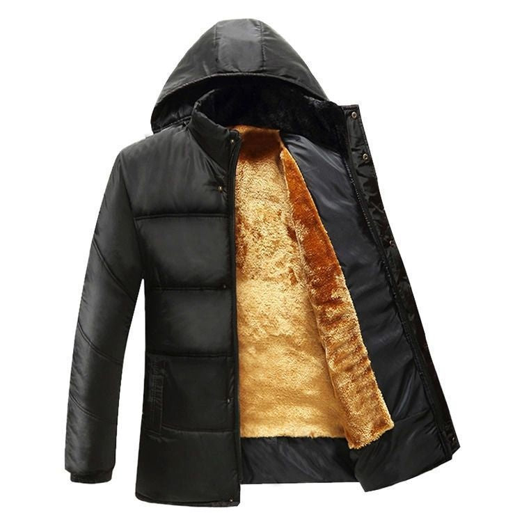 Herren Wintermantel mit dickem Innenfutter und flexiblem Ärmeldesign