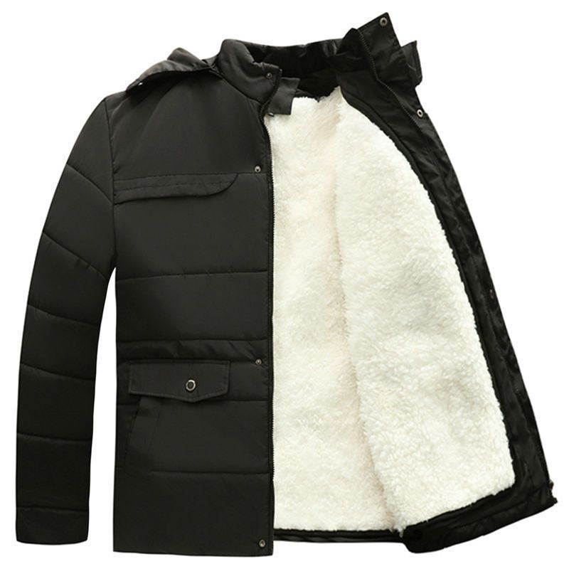 Herren Wintermantel mit dickem Innenfutter und flexiblem Ärmeldesign