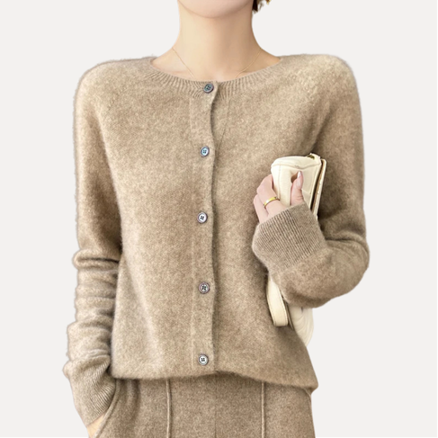 Aline - Gemütliche Kaschmir-Strickjacke