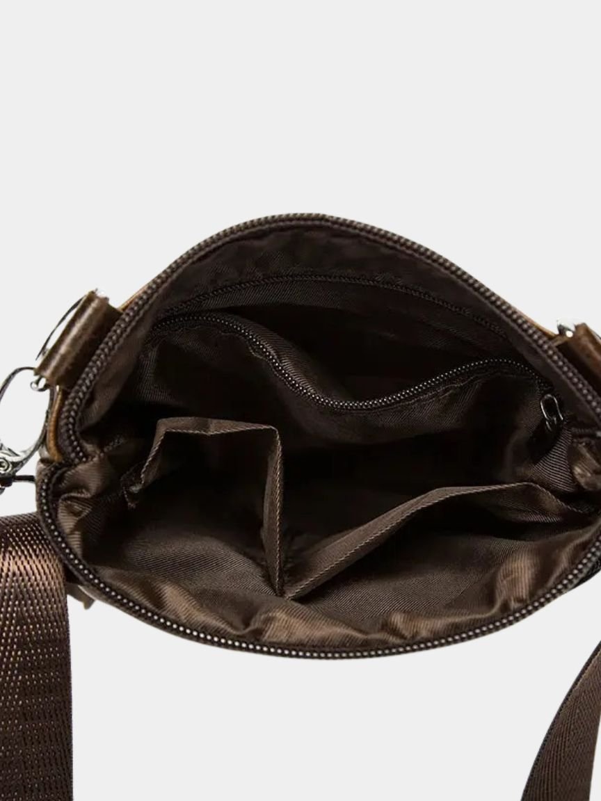 Crossbody Lederschultertasche - Kreuz & Krone