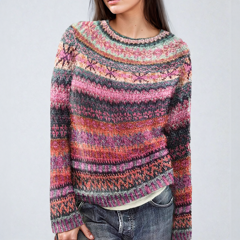 Ava - Klassischer Fair-Isle-Pullover