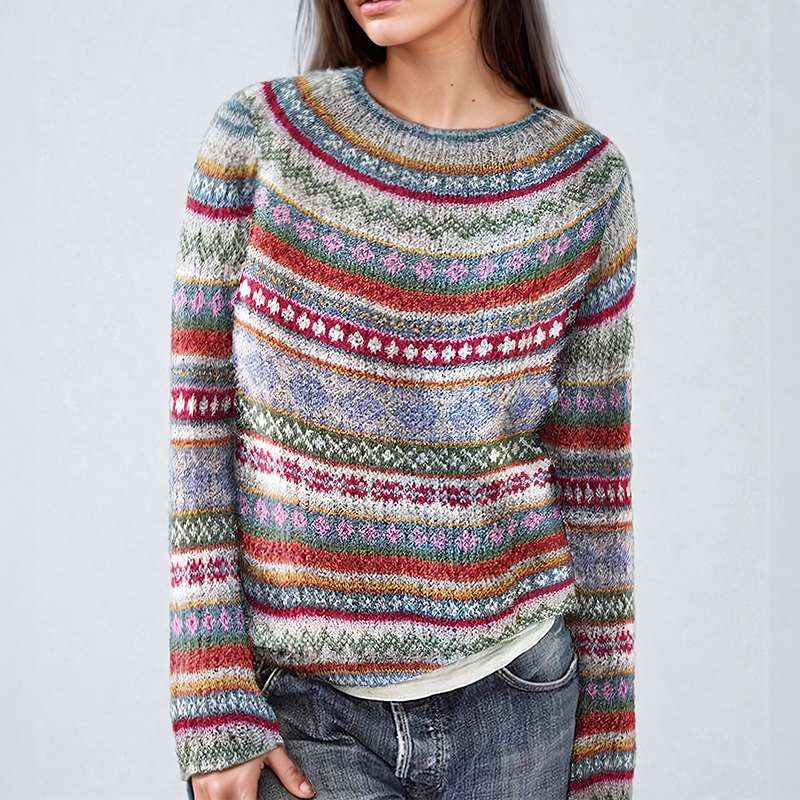 Ava - Klassischer Fair-Isle-Pullover