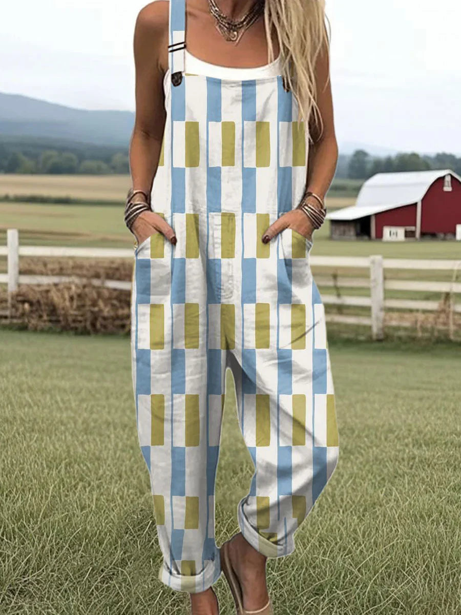 Vintage Floral Jumpsuit Damen - Müheloser Stil & Ganztägiger Komfort