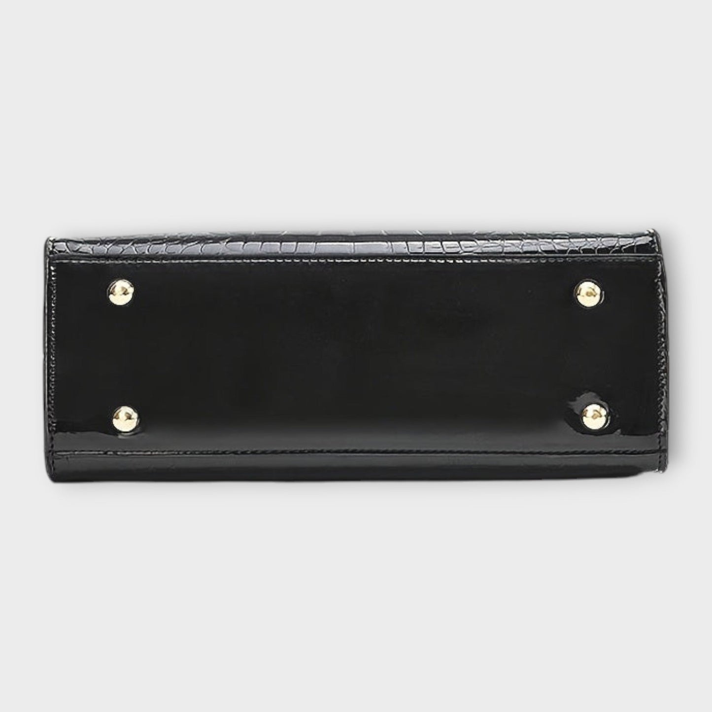 Olivia – Glänzende Handtasche mit Krokodilmuster