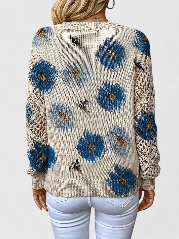 Aurelia – Eleganter Floral-Pullover
