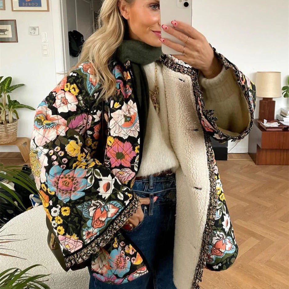 Lala | Jacke im Vintage-Bloom-Stil