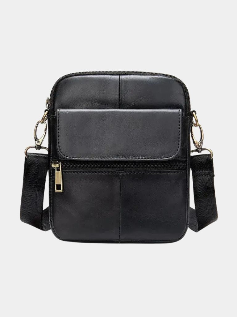 Essentielle Lederschultertasche - Kreuz & Krone