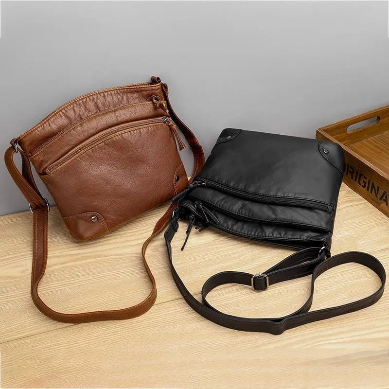 Freya – Leder-Schultertasche