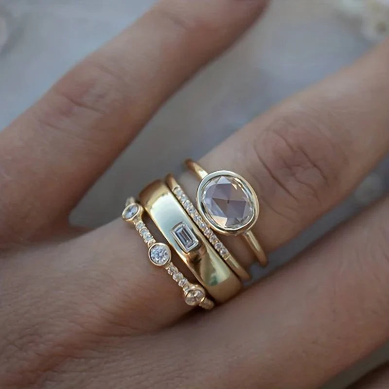 Sabine™ | Vintage Zirkonia Ring Set