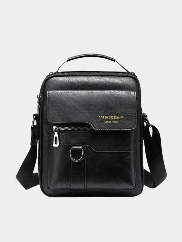 Leder Crossbody-Tasche - Kreuz & Krone