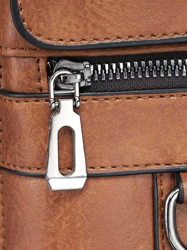 Leder Crossbody-Tasche - Kreuz & Krone