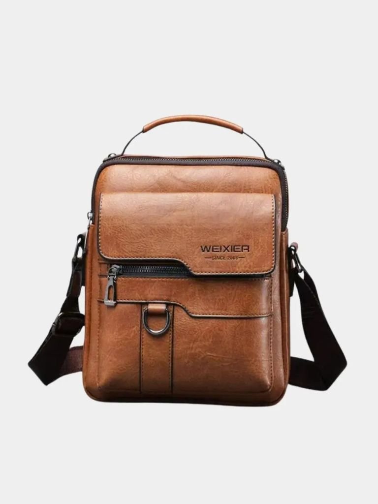 Leder Crossbody-Tasche - Kreuz & Krone