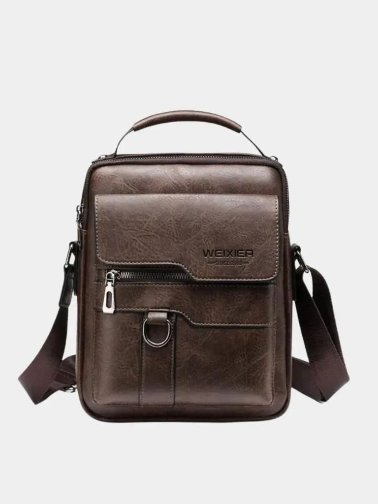 Leder Crossbody-Tasche - Kreuz & Krone