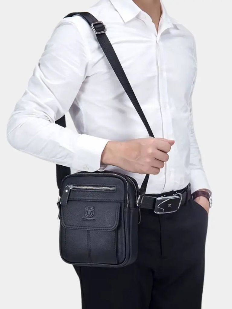 Leder Messenger Tasche - Kreuz & Krone