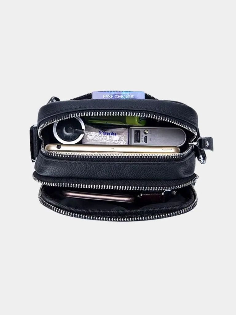 Leder Messenger Tasche - Kreuz & Krone