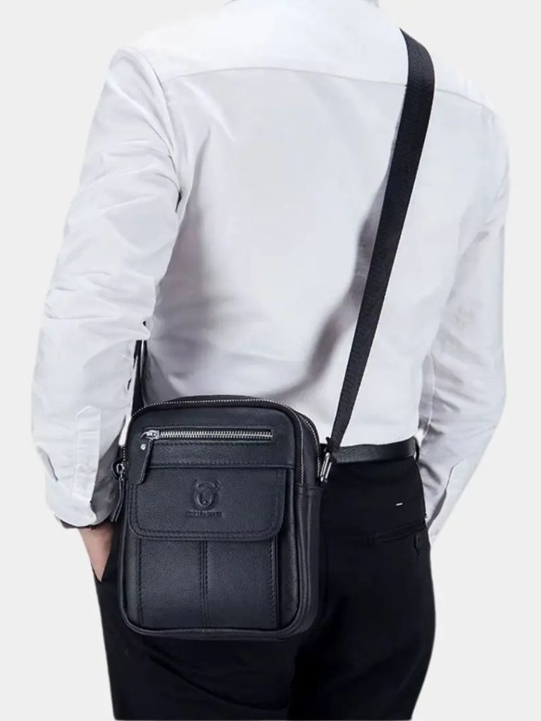 Leder Messenger Tasche - Kreuz & Krone
