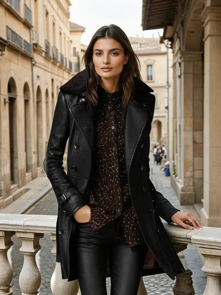 Clara | Leder-Trenchcoat