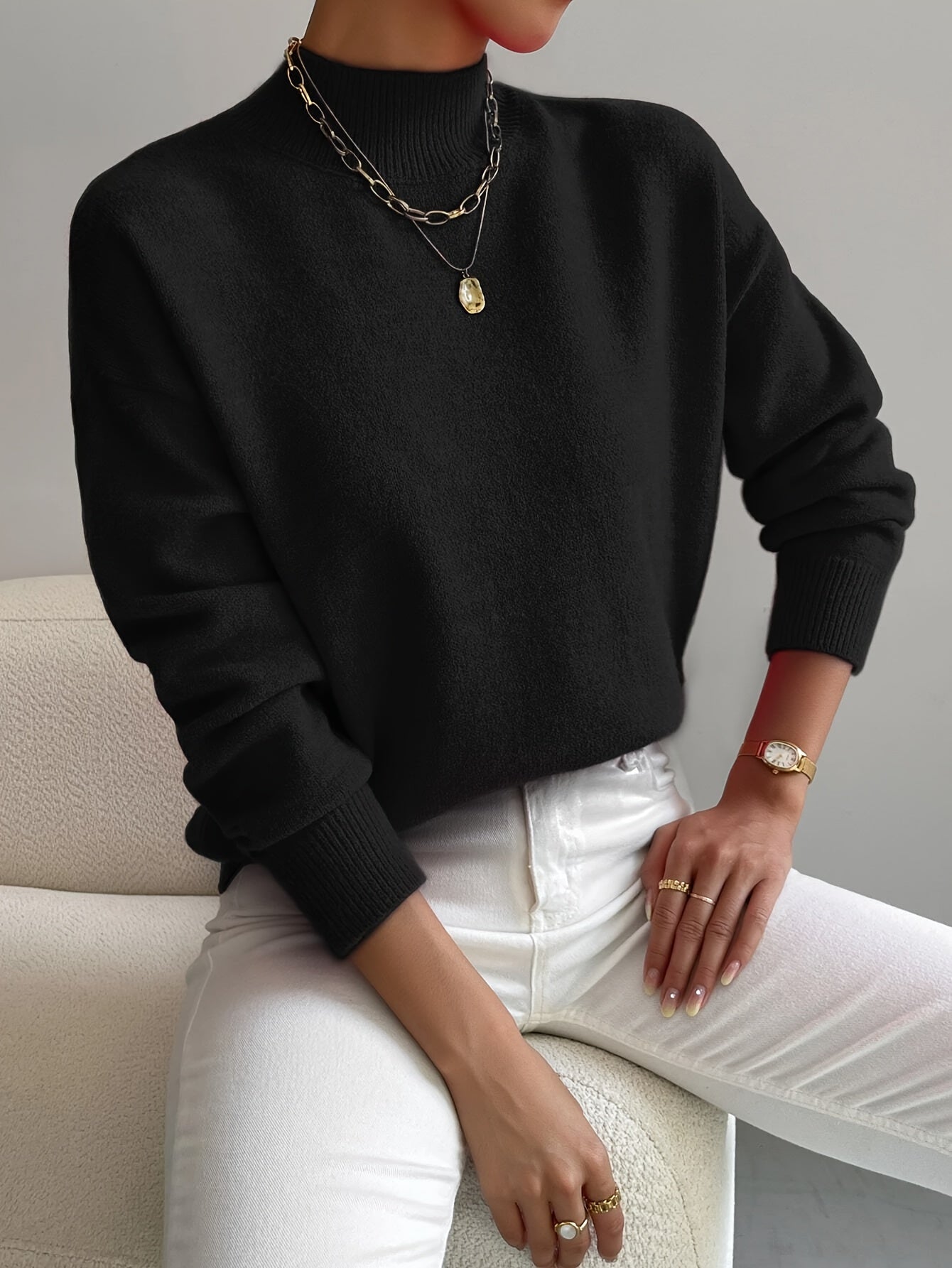 Alexa | Klassischer Rollkragenpullover